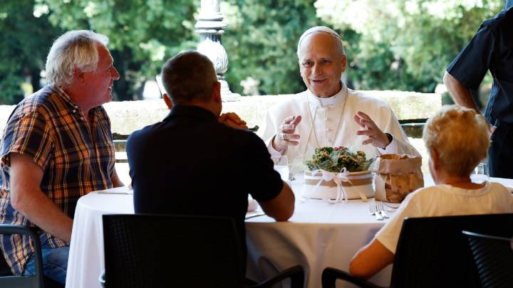 Pope Leo XIV invites local homeless people to lunch at summer villa