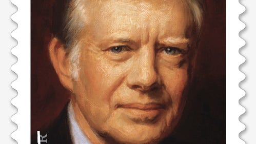 U.S. Postal Service unveils Jimmy Carter stamp