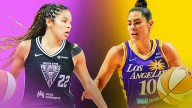 Valkyries’ Veronica Burton reacts to Sparks star Kelsey Plum’s flagrant foul