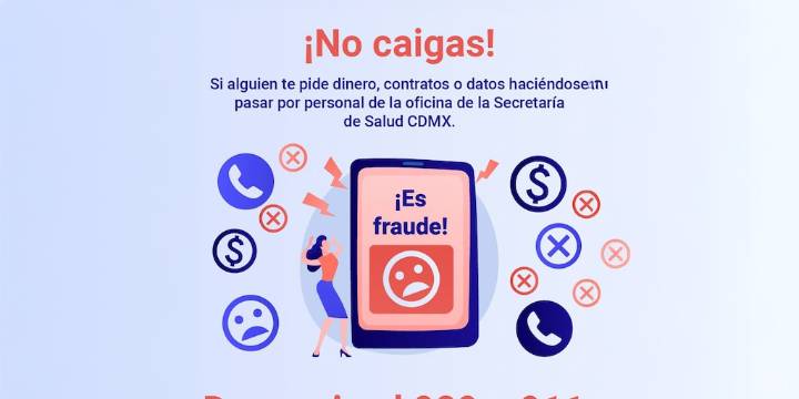Alerta de extorsión: Secretaría de Salud de la CDMX advierte sobre fraudes suplantando a su personal