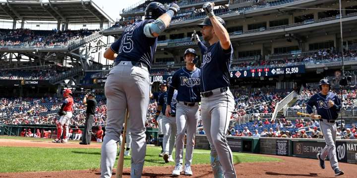 Brandon Lowe hits grand slam as Rays sweep Nationals
