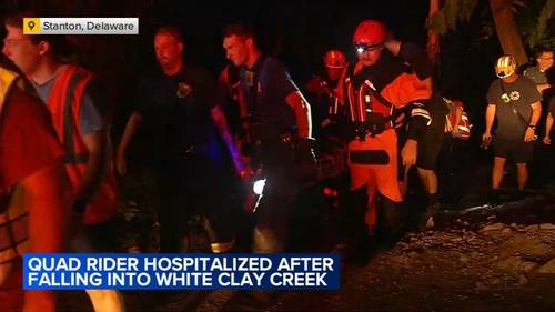 Man injured in four-wheeler crash along White Clay Creek in Stanton, Delaware