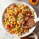 Hot Honey Peach Pasta Salad Recipe: How to Make It
