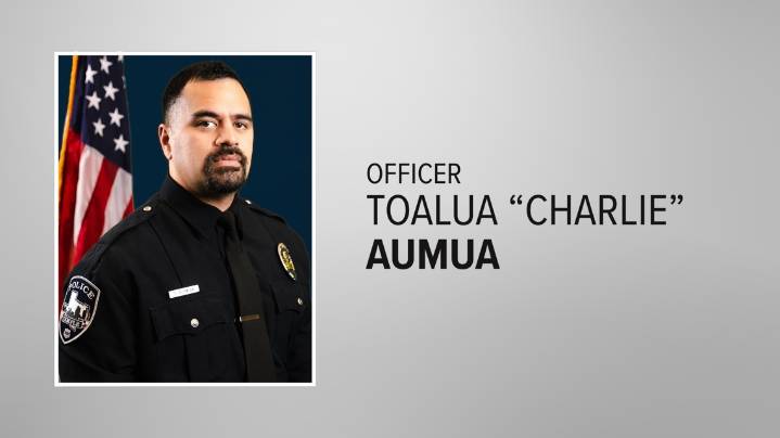 Temple community to honor officer Toalua "Charlie" Aumua with funeral livestream and memorials
