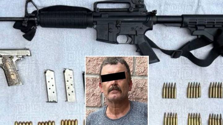 Detienen al duranguense Juan con fusil M-4 y una pistola en Barranca de Venaderos de León