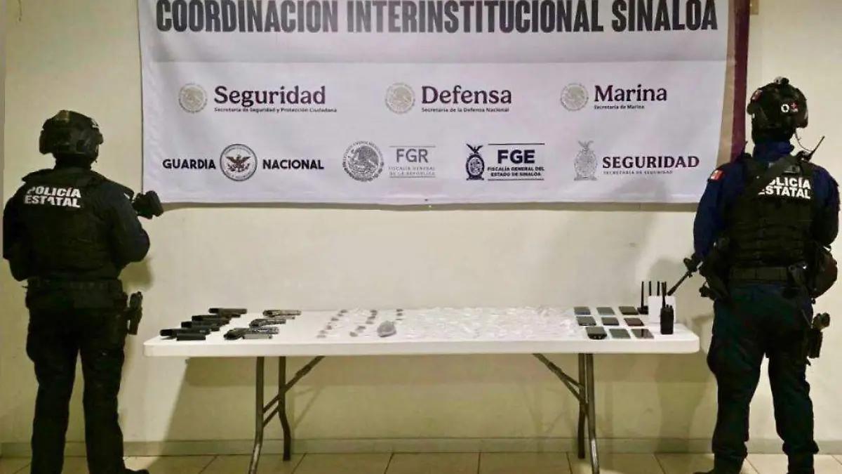 Tras revisión, autoridades aseguran armas y droga en el penal de Aguaruto