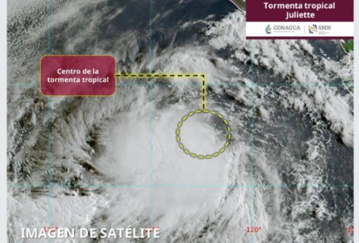 ¿Dónde está la tormenta tropical “Juliette”? Sigue aquí su trayectoria EN VIVO