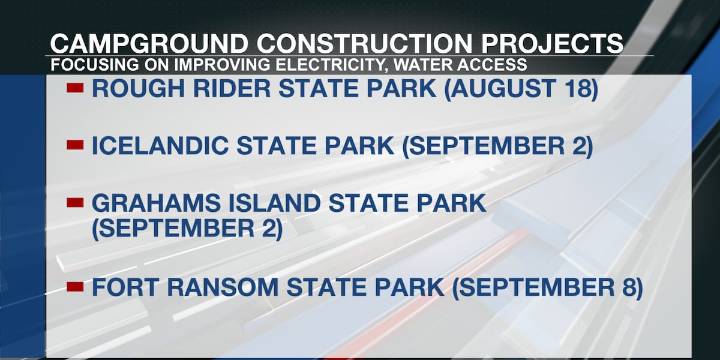 Construction projects planned at state parks