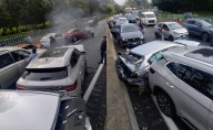 Carambola en la autopista México-Cuernavaca provoca tránsito severo