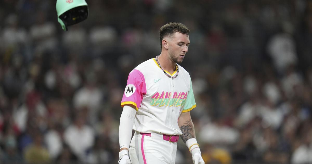 Padres put outfielder Jackson Merrill on injured list with sprained left ankle
