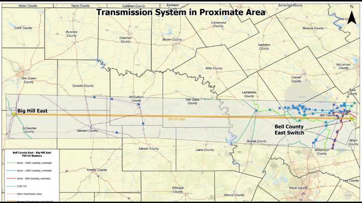 Controversy grows over proposed 200-mile transmission line project in Central Texas