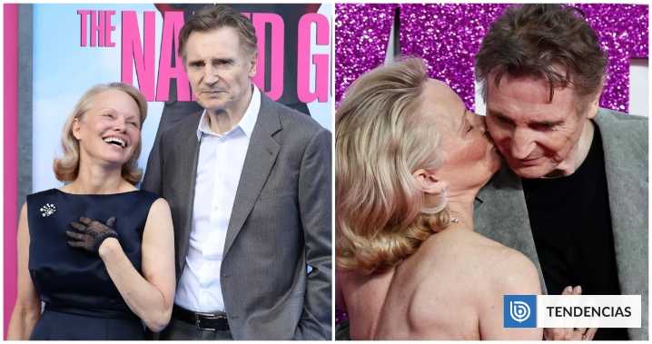 Revelan que "romance" de Liam Neeson y Pamela Anderson era una farsa para promocionar su película