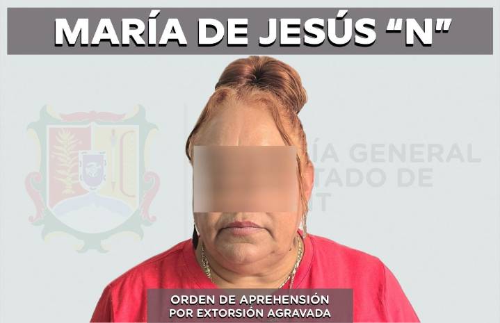Cayó María de Jesús por extorsión agravada