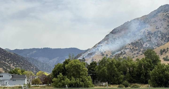 Wildfire starts east of North Logan, closing Green Canyon