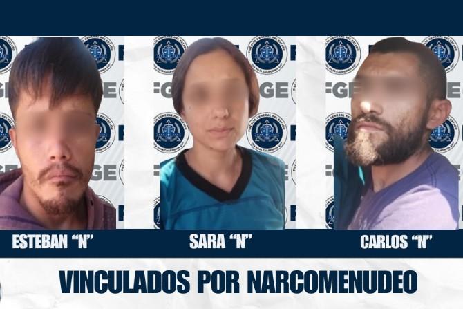 En proceso penal, tres personas por narcomenudeo