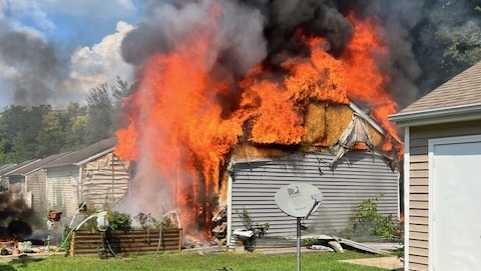 Several homes, vehicle damaged by fire near Buechel; cause under investigation