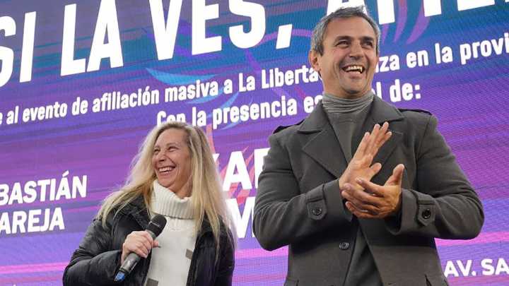 Karina Milei y Martín Menem, de campaña