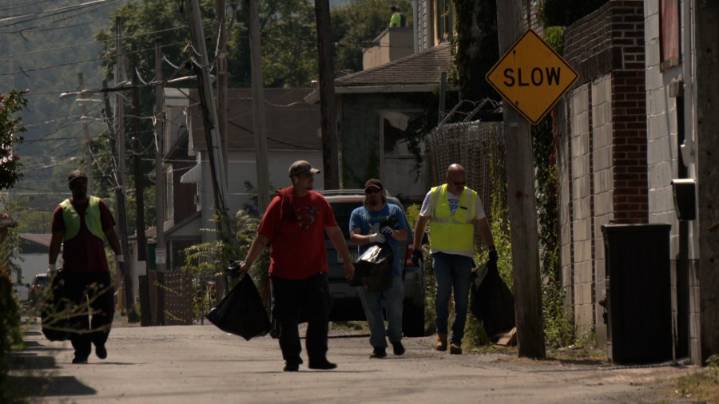 Volunteers clean vacant lot and alleyways in Johnstown