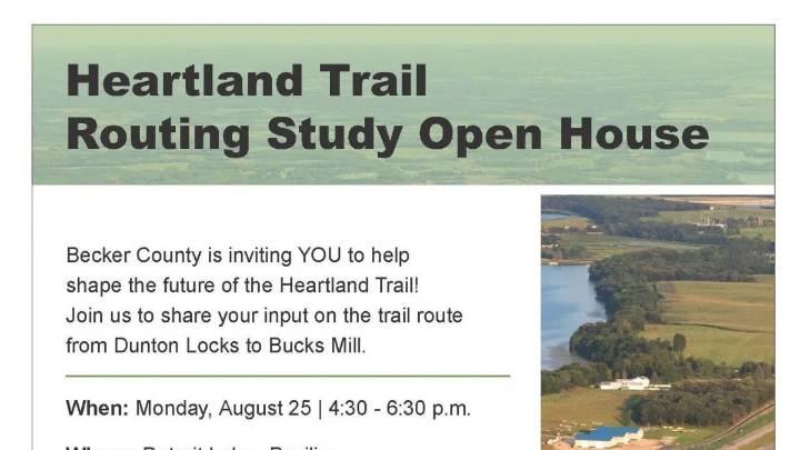 Becker County Hosting Open House for Heartland Trail Routing Study Monday Night