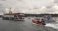 Turkish authorities search for a Russian swimmer who went missing in cross