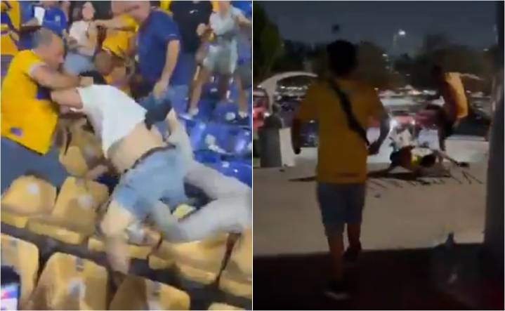 La violencia vuelve a la Liga MX; aficionados se enfrentan en el Tigres vs América