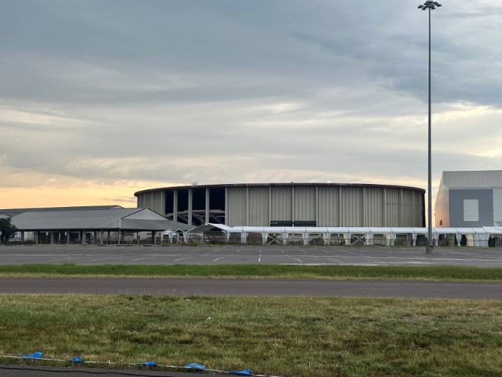 Roof imploded on Jim Norick Arena