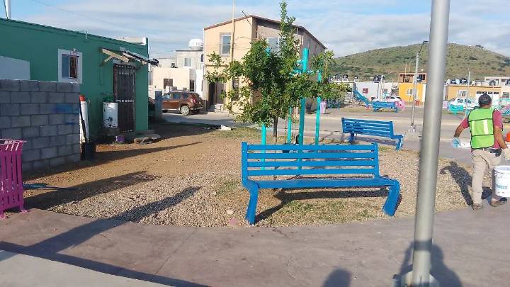 Empleo temporal transforma parques y áreas verdes en Parral