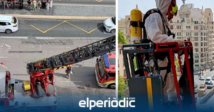 Expectación en el centro de Valencia por un servicio de emergencias que sorprende a vecinos y turistas en hora punta