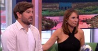 Alex Jones fights tears as husband makes rare TV appearance to celebrate special anniversary