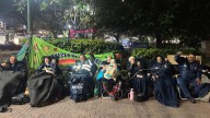 Un acampe cartonero en Parque Lezama