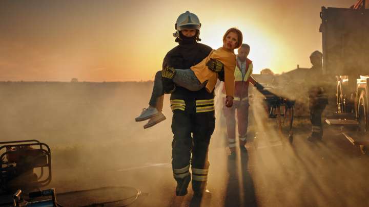 LAFD SAR Specialists Rescue Woman in Chimney