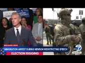 Feds conduct immigration operation outside Newsom redistricting press conference