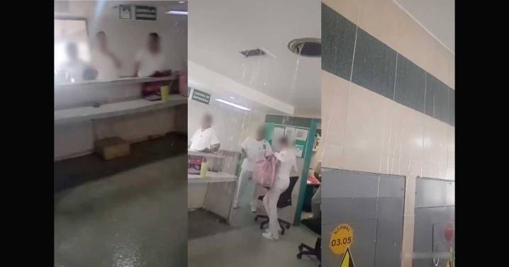 VIDEO: Cuando no les llueve, les llovizna; evidencian goteras en hospital 6 del IMSS