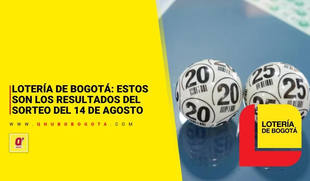 Lotería de Bogotá: estos son los resultados del sorteo del 14 de agosto de 2025