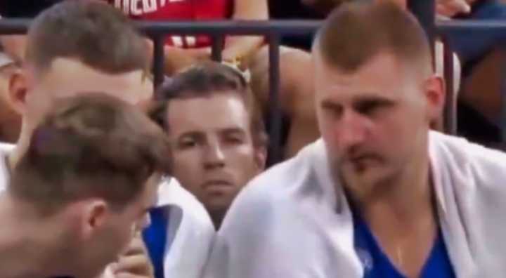 VIDEO: Nikola Jokic Checks Nikola Topic For Skipping Bench High
