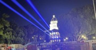 See beams coming from the California State Capitol? Here's what was being tested.