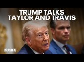 President Donald Trump reacts to Taylor Swift and Travis Kelce engagement