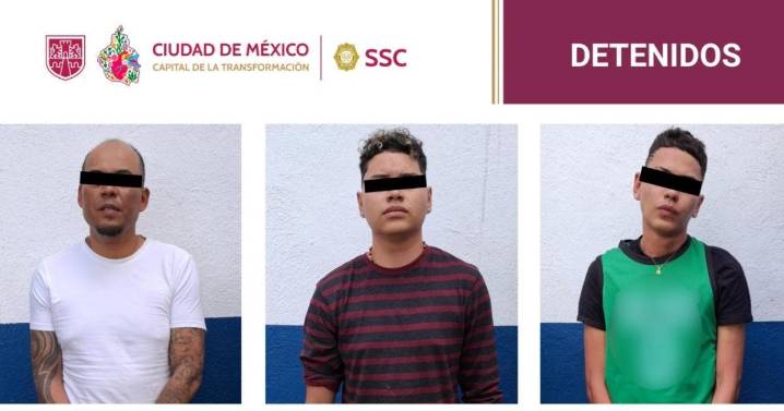 Detienen en la CDMX a tres presuntos implicados en robo de reloj de lujo y narcomenudeo