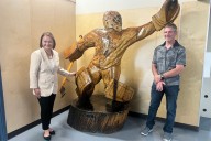 Carey Price chainsaw carving statue unveiled in Williams Lake