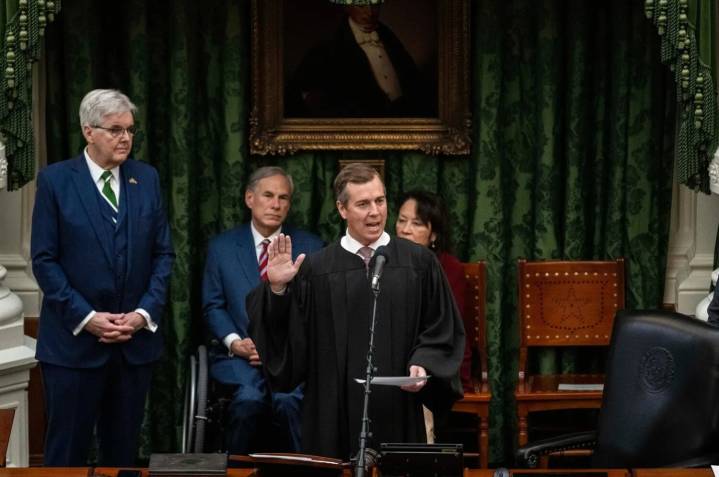 Abbott’s bid to expel the House Democratic leader goes to a court filled with his appointees