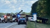 Tour bus rolls over on upstate New York highway, killing multiple people, police say