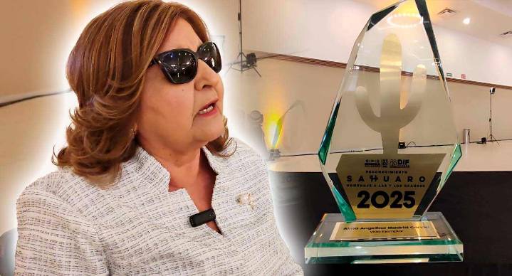 Condecoran a Alma Angelina Madrid con Reconocimiento Sahuaro por su dedicación y apoyo a personas ciegas en Sonora