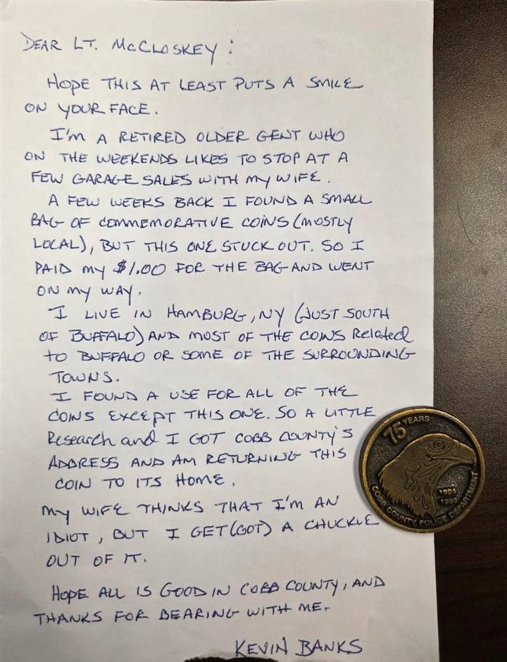 How a Challenge Coin Made Its Way Back Home to Cobb County