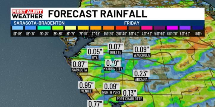 In the days ahead, rain could pop up almost any time