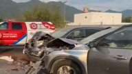 Choque Múltiple de 5 Autos Provoca Caos Vial en la Carretera Nacional, en Monterrey