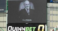 Edinburgh football crowd lead applause in tribute to Hibs chairman Rod Petrie