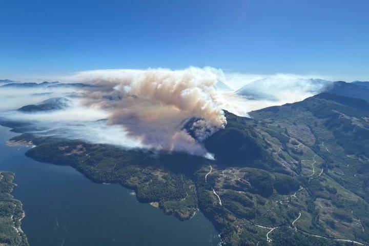 Wildfire southwest of Port Alberni grows to 1,391 hectares