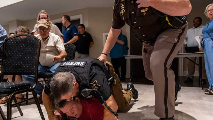 Two arrested at Micah Beckwith town hall in Newburgh