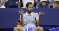 Daniil Medvedev argues with umpire, smashes racket during U.S. Open loss