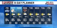Slightly warmer heading into the holiday weekend